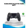 Kablosuz PS4 Oyun Kolu Çift Motor Titreşimli Uzun Bataryalı