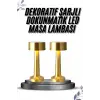 Kablosuz Renkli Masa ve Gece Lambası Altın Rengi Dokunmatik Led Lamba