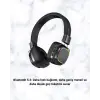 Kablosuz RGB Işıklı Katlanabilir Bluetooth Kulak Üstü Kulaklık