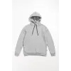 Kadın Kapüşonlu Kanguru Cepli 3 İplik Pamuklu Oversize Hoodie Sweatshirt -  Gri