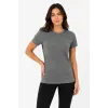 Kadın Basic Tişört Bisiklet Yaka Kısa Kol Günlük Yazlık Slim fit T-Shirt - Antrasit