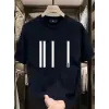 Kadın Kısa Kol Yazlık Tişört Bisiklet Yaka Baskılı Oversize T-Shirt - Siyah