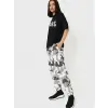 Kadın Kısa Kol Yazlık Tişört Bisiklet Yaka VIBES Baskılı T-Shirt - Siyah