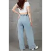 Kadın Beli Lastikli Rahat Kesim Kot Pantolon