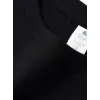 Kadın T-Shirt Bisiklet Yaka Kısa kol Baskılı Tişört - Siyah