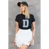 Kadın D Baskılı T-shirt