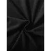 Kadın Tişört fiyonk baskılı Bisiklet yaka yazlık Kısa Kol oversize t-shirt - Siyah