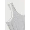Kadın Gri Askılı Crop Top ve Şortlu Gecelik Takım H110559