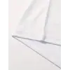 Kadın Kahve Desen Baskılı Tişört Kısa Kol Bisiklet Yaka Oversize T-Shirt - Beyaz