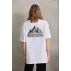 Kadın T-Shirt Nihilist Penguen Baskılı Bisiklet Yaka Kısa kol yazlık Tişört - Beyaz