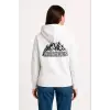Kadın 3 İplik Pamuklu Kapüşonlu Hoodie Sweatshirt Nihilist Penguen Baskılı - Beyaz