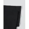 Kadın T-Shirt Ördek Baskılı Bisiklet Yakalı Kısa kol Tişört - Siyah