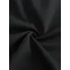 Kadın Baskılı Tişört Kısa Kol Bisiklet Yaka T-shirt - Siyah
