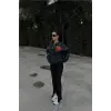 Kadın Pötikare Desen Nakışlı Kolej Ceket - Haki