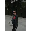 Kadın Pötikare Desen Nakışlı Kolej Ceket - Haki
