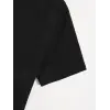 Kadın Tişört Shut up Baskılı Bisiklet Yaka Kısa Kol T-shirt - Siyah