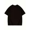 Kadın Baskılı Tişört Bisiklet yaka yazlık Kısa Kol oversize t-shirt - Siyah