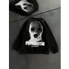 Kadın 3 iplik Kışlık Bisiklet Yaka Baskılı SweatShirt - Siyah