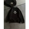 Kadın 3 iplik Pamuklu Bisiklet Yaka Baskılı SweatShirt - Siyah