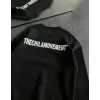Kadın 3 iplik Kışlık pamuklu Bisiklet Yaka Oversize Baskılı SweatShirt - Siyah