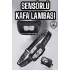 Kafa Lambası Kamp Lambası Sensörlü Şarjlı Ayarlanabilir