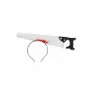 Kafaya Saplanmış Halloween Kanlı Testere Şaka Tacı Bx40