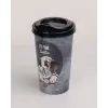 Kahve Bardağı - Kapaklı Desenli 650ML