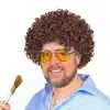 Kahve Renk Kıvırcık Afro Bonus Peruk