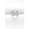 Kalın Silver Renk Ayarlanabilir Yüzük