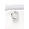 Kalın Silver Renk Ayarlanabilir Yüzük