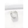 Kalın Silver Renk Ayarlanabilir Yüzük 5886