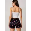 Kalp Desenli Askılı Şortlu Pijama Takımı