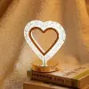Kalp Şeklinde Kristal Led Masa Lambası – Dokunmatik, 3 Renk Işık Modlu, Şarjlı Mini Dekoratif Gece Lambası Bx40
