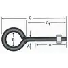 Kapalı Metrik Kanca M5 / 21x80 - 100 Adet