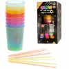 Karanlıkta Yanan Gece Işığı Mega Glow Bardaklar 8 Adet 8.5 X 10.5 Cm Bx40