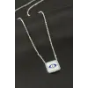 Kare Göz Zirkon Taşlı Kolye