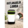 Katlanabilir Kamp Lambası Solar Fener Görünümlü 3 Kademeli Şarjlı