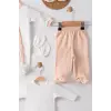 Kelebek Nakışlı Tulumlu % 100 Pamuk Erkek Bebek 5li Set