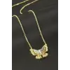 Kelebek Zirkon Taşlı Kolye