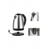 Kettle Su Isıtıcı C F Priz Uyumlu 220 - 240 V Paslanmaz Çelik Kablolu