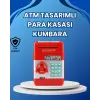 Kırmızı ATM Tasarımlı Şifreli Para Kasası Kumbara