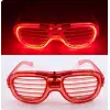 Kırmızı Led Işıklı Parti Gözlüğü - Neon Glow Şerit Gözlük 3 Modlu Bx40