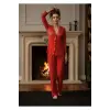 Kırmızı Penye Pijama Takımı