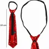 Kırmızı Renk Pul Payetli Işıltılı Parti Kravatı 33 Cm Bx40