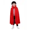 Kırmızı Renk Yakalı Pelerin Çocuk Boy 90 Cm Bx40