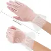 Kısa Boy Güpürlü Beyaz Puantiyeli Tül Eldiven Beyaz Renk Bx40