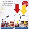 Kişiselleştirilebilir Ok İşaretli Mesaj Tacı (2’li Set Sarı-Kırmızı)
