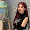 Kızıl Kahverengi Düz Tül Peruk