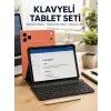 Klavyeli Tablet PC Kalem Kılıf ve Ekran Koruyucu Hediyeli Android Set
