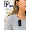 Klipsli Bluetooth Kulaklık Kısa Kablolu Tek Kulaklık Taşınabilir Günlük Kullanım